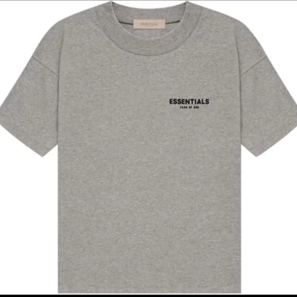 NWT FEAR OF GOD ESSENTIALS T-SHIRT SS22 "Dark Oatmeal" AUTHENTIC